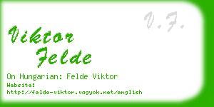 viktor felde business card